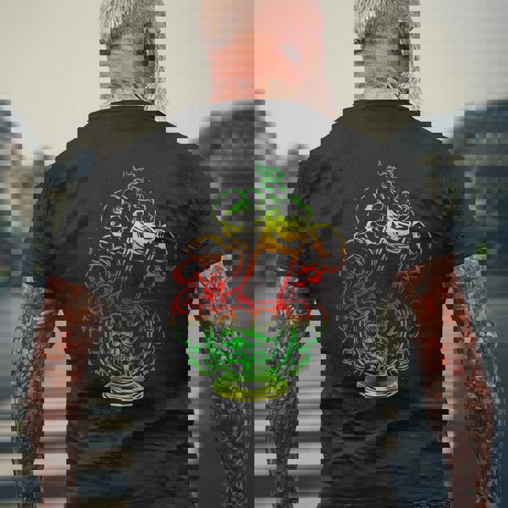 マリファナ スカル ボング 大麻 ウィード 420 ラスタ ギフト メンズTシャツ バックプリント 高齢者への贈り物