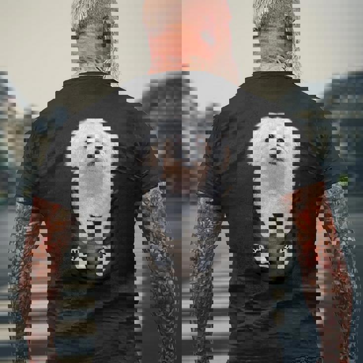 マルチーズ マルタ犬 マルタ語 メンズTシャツ バックプリント 高齢者への贈り物