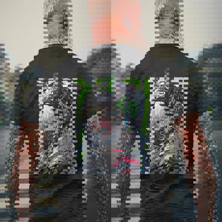 マンガ アニメ エステティック サイバーパンク テックウェア 原宿 メンズTシャツ バックプリント 高齢者への贈り物