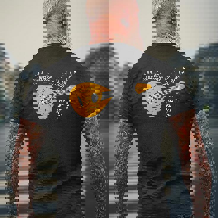 マンドリンレジェンド マンドリンプレイヤー ミュージシャン メンズTシャツ バックプリント 高齢者への贈り物