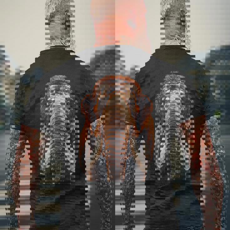 マンモス メンズTシャツ バックプリント 高齢者への贈り物