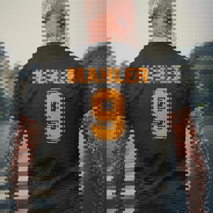 マーラー 第9番 交響曲 楽しいスポーツ メンズTシャツ バックプリント 高齢者への贈り物