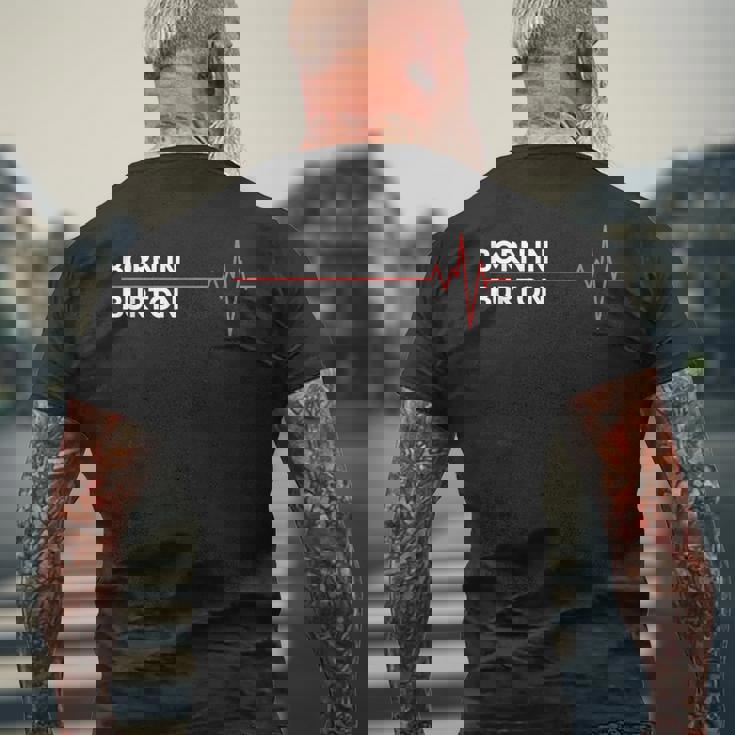 ミシガン州バートン州 出産 地 故郷 メンズTシャツ バックプリント 高齢者への贈り物