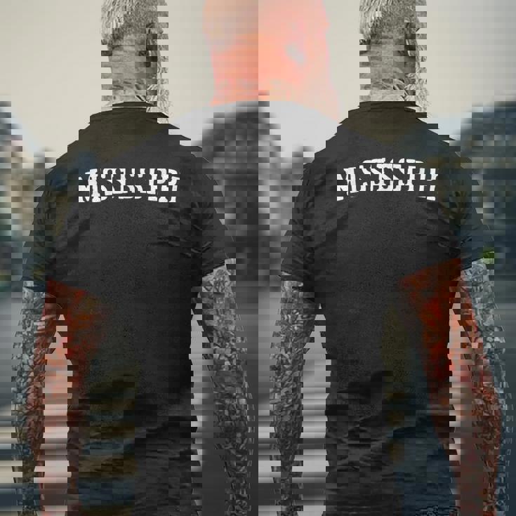 ミシシッピ州 メンズTシャツ バックプリント 高齢者への贈り物