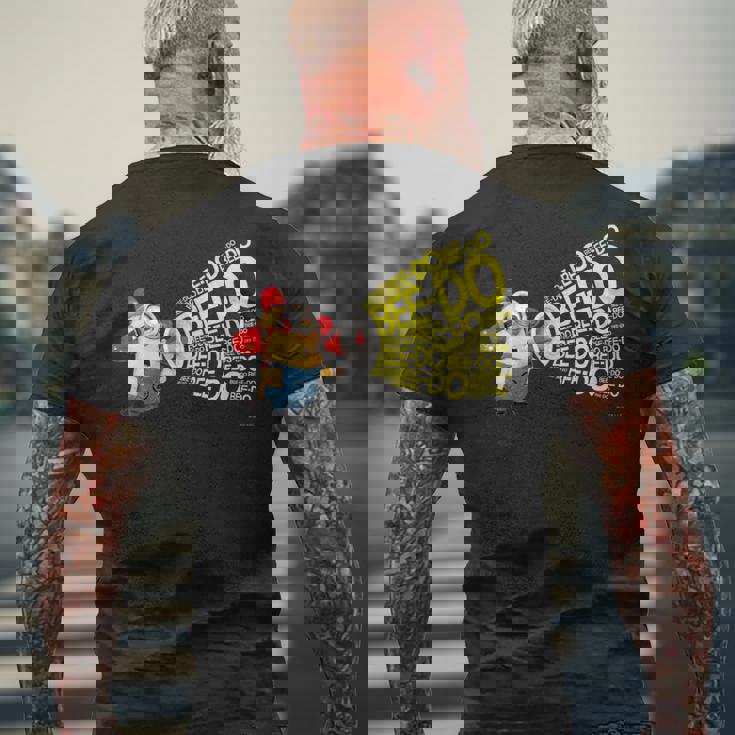 ミニオン Loudspeaker メンズTシャツ バックプリント 高齢者への贈り物