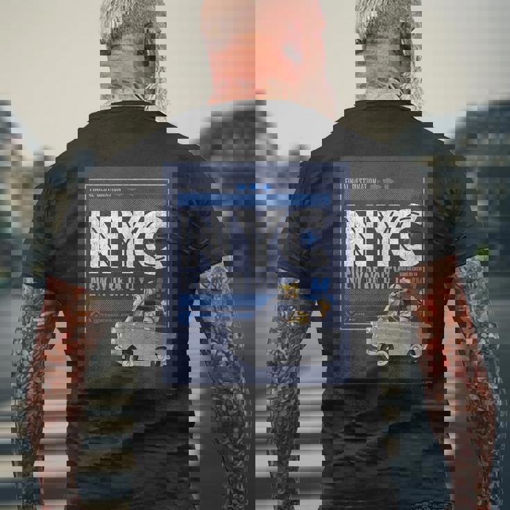 ミニオン New York City メンズTシャツ バックプリント 高齢者への贈り物