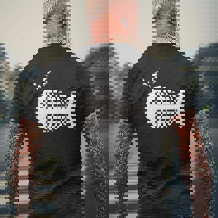 ミニフィッシュボーン メンズTシャツ バックプリント 高齢者への贈り物