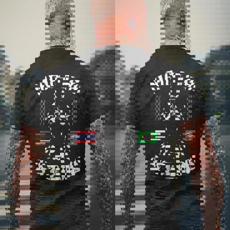 ムエタイ ブラジル ブラジル 格闘技 タイ メンズTシャツ バックプリント 高齢者への贈り物