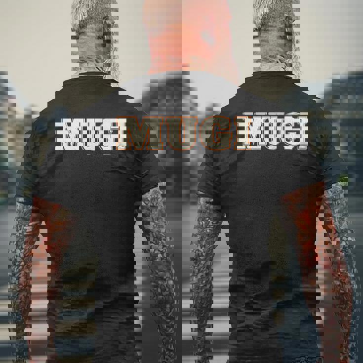 ムギ メンズTシャツ バックプリント 高齢者への贈り物