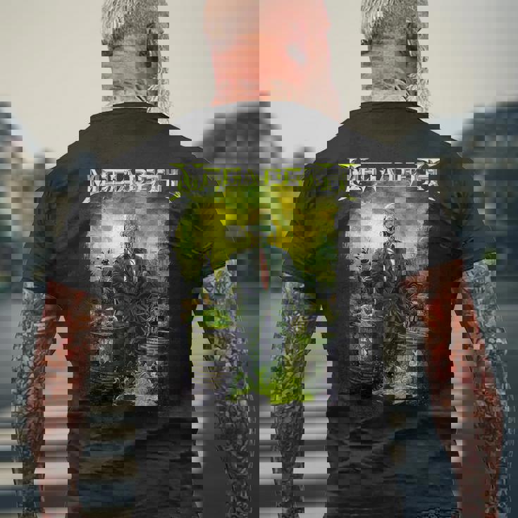 メガデス 毒性ヴィック メンズTシャツ バックプリント 高齢者への贈り物