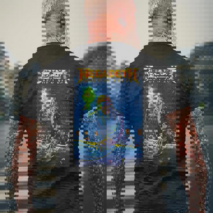 メガデス-ラスト・イン・ピース メンズTシャツ バックプリント 高齢者への贈り物