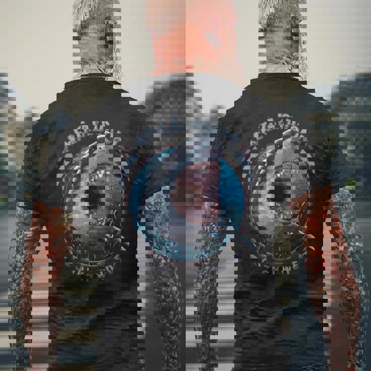 メガロドンジャイアントシャーク メンズTシャツ バックプリント 高齢者への贈り物