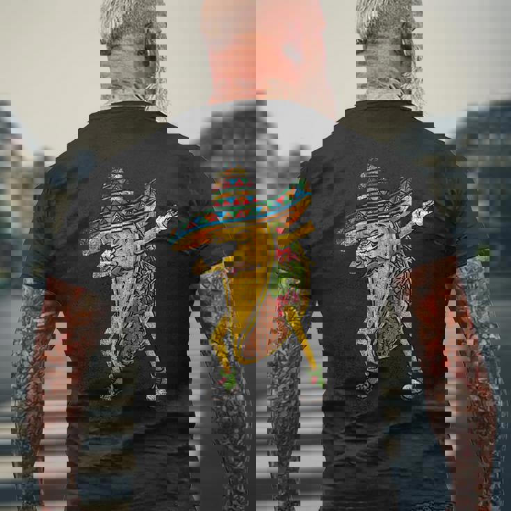 メキシコのタコスをダビングする Cinco De Mayoビンテージ メンズTシャツ バックプリント 高齢者への贈り物