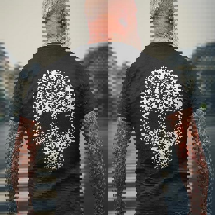 メキシコ人のための死者の日デザインのシュガースカルカラベラ メンズTシャツ バックプリント 高齢者への贈り物