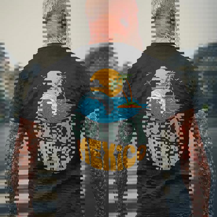 メキシコ湾 1550 レトロ ビーチ ゴルフォ・デ・メキシコ メンズ レディース メンズTシャツ バックプリント 高齢者への贈り物