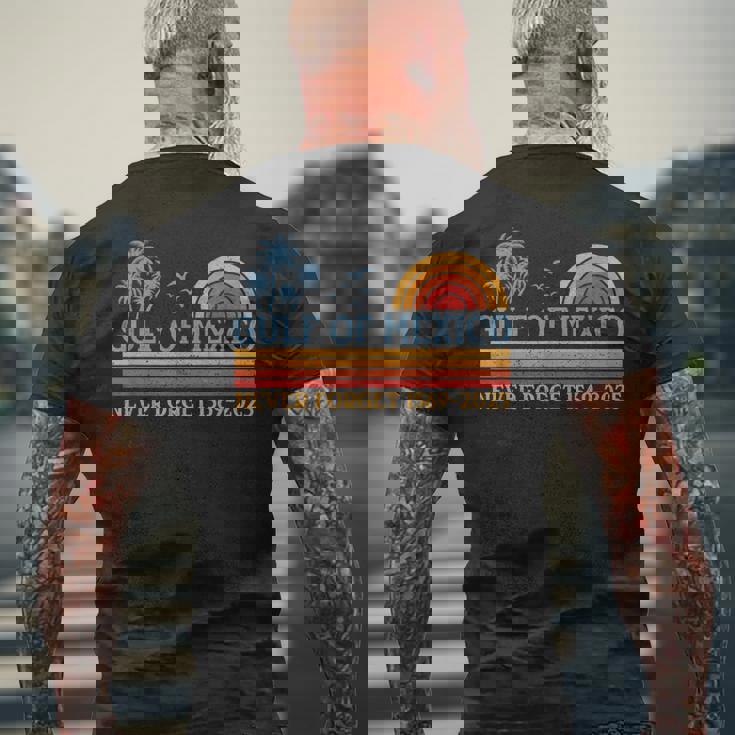 メキシコ湾 Never Forget シャツ アメリカ湾 メキシコ メンズTシャツ バックプリント 高齢者への贈り物