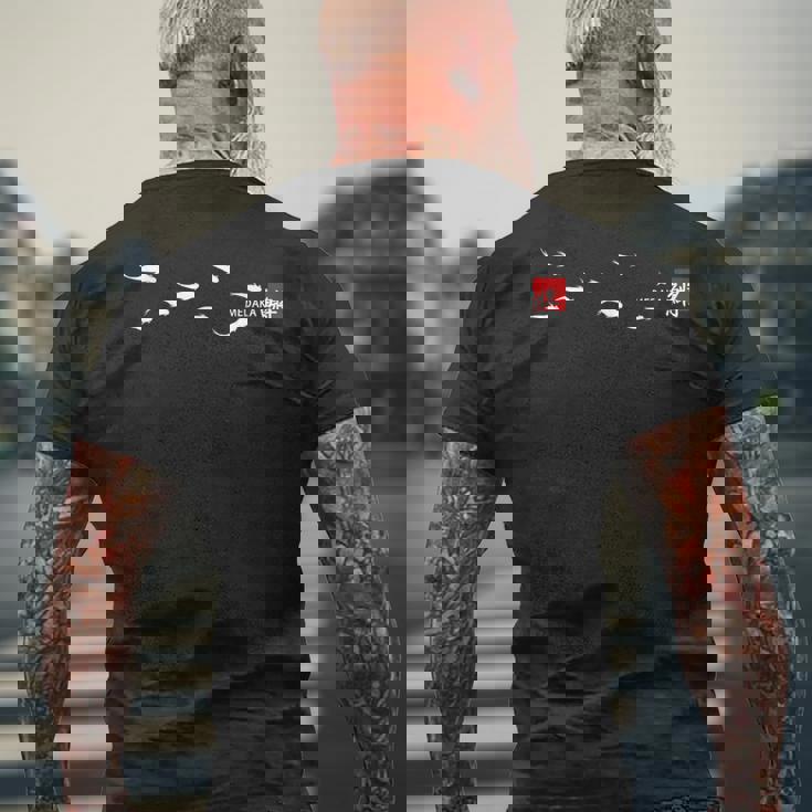 メダカ めだかイラスト入り メンズTシャツ バックプリント 高齢者への贈り物