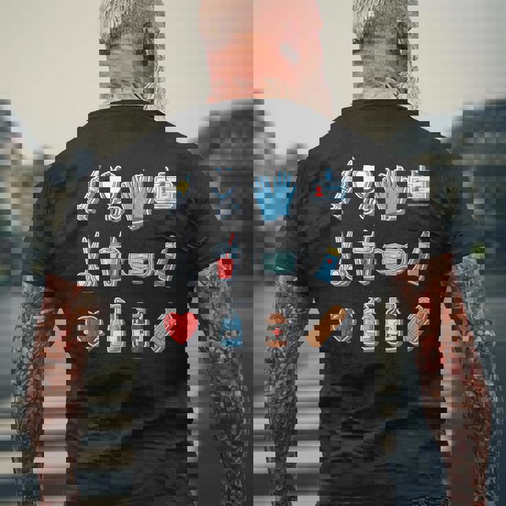 メディカル マッチング ナース 医師 医療スタッフ メンズTシャツ バックプリント 高齢者への贈り物