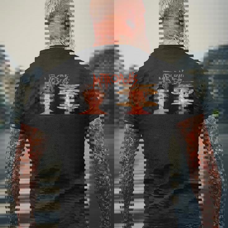 メトロポリス（Metropolis）- マリアとアンドロイド -1927年sf映画 レトロ アート かっこいい メンズTシャツ バックプリント 高齢者への贈り物