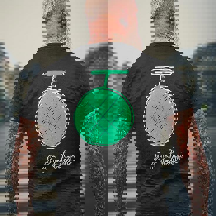 メロン Melon 『フルーツ ポップ』果物 シンプル ゆるい かわいい 落書き イラスト メンズTシャツ バックプリント 高齢者への贈り物