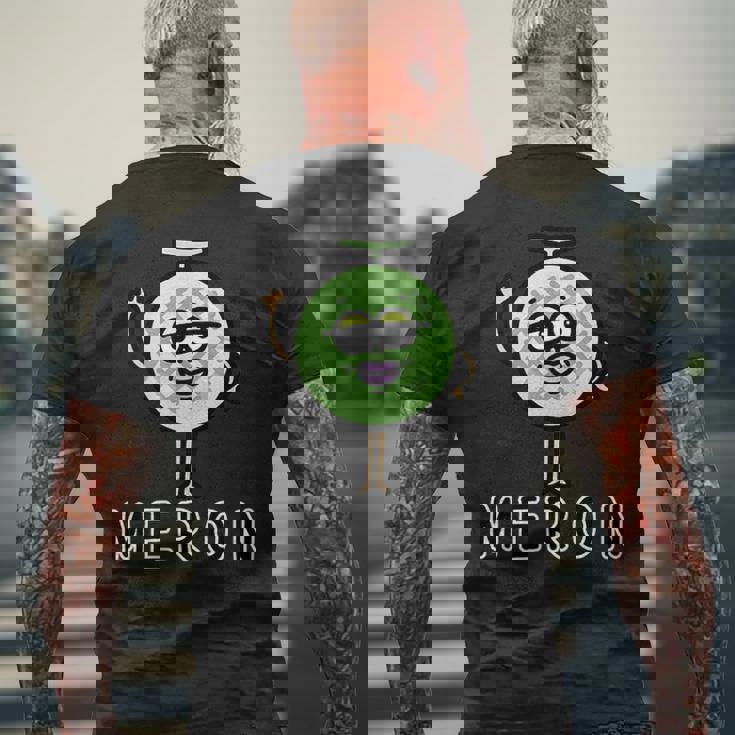 メロンさん メンズTシャツ バックプリント 高齢者への贈り物