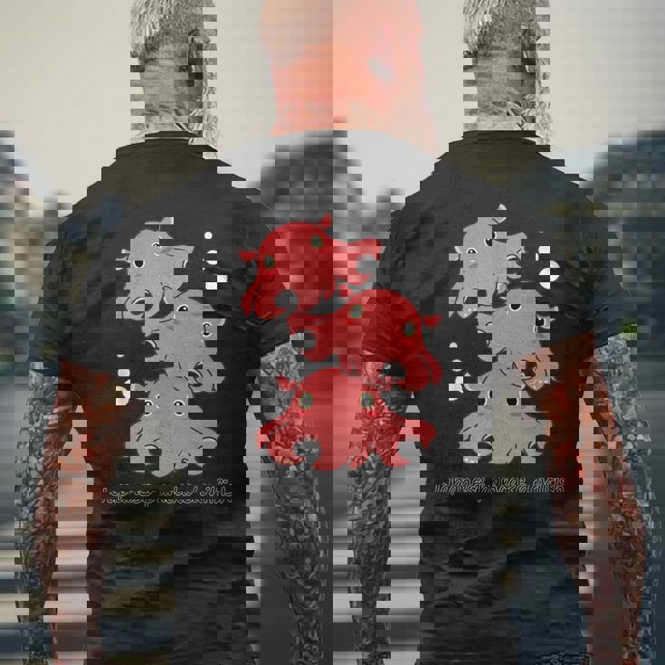 メンダコ 深海生物 Mendako メンズTシャツ バックプリント 高齢者への贈り物