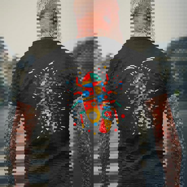 モダン 幾何学的 ミニマリズム イラスト ゴキブリ グラフィック メンズTシャツ バックプリント 高齢者への贈り物