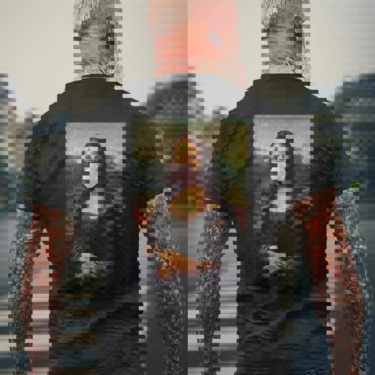 モナリザ チューインガム レオナルド・ダ・ヴィンチ メンズTシャツ バックプリント 高齢者への贈り物