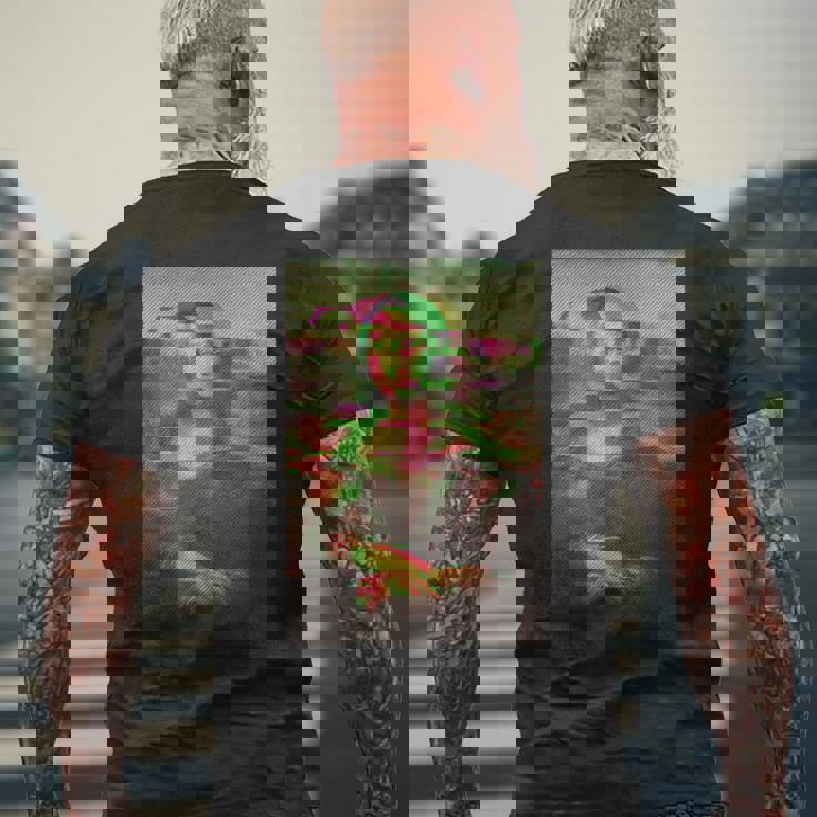 モナリザ有名な絵画アートワークレオナルドダヴィンチギフト Mona Lisa メンズTシャツ バックプリント 高齢者への贈り物