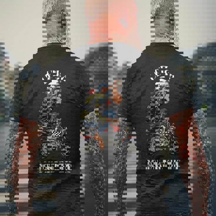 モンキーバイク メンズTシャツ バックプリント 高齢者への贈り物