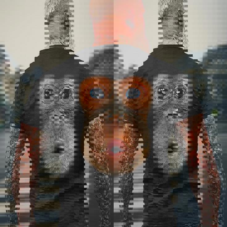 モンキーフェイスブレスファニーメンズレディースハロウィンコスチューム メンズTシャツ バックプリント 高齢者への贈り物