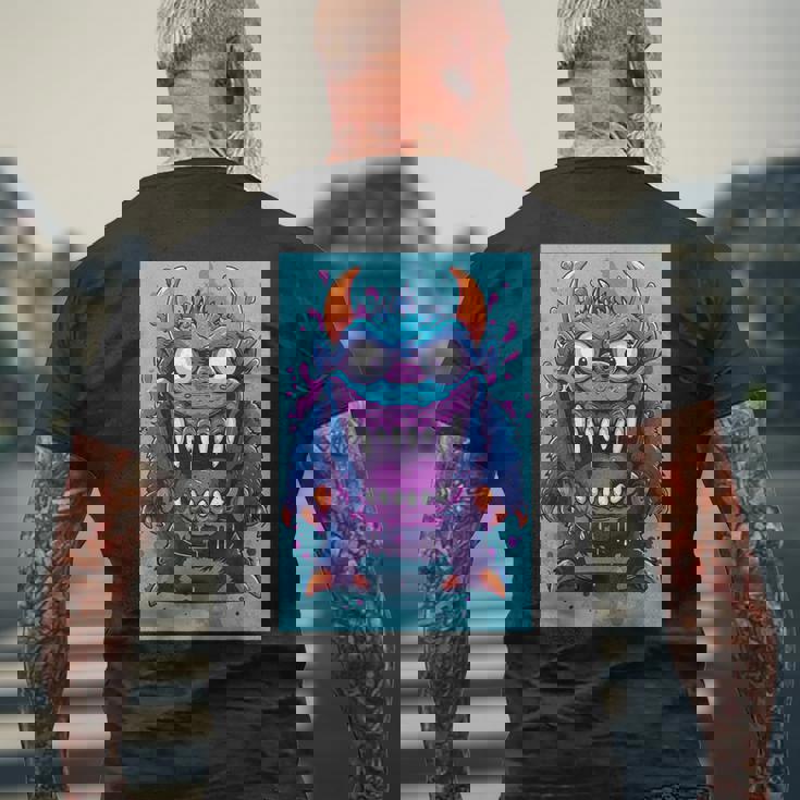 モンスター ハロウィン 怖い 面白い かわいい モンスター モチーフ メンズTシャツ バックプリント 高齢者への贈り物