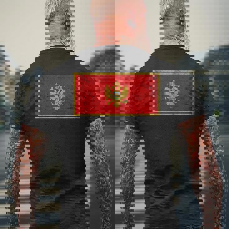 モンテネグロ国旗グラフィック メンズ レディース キッズ メンズTシャツ バックプリント 高齢者への贈り物