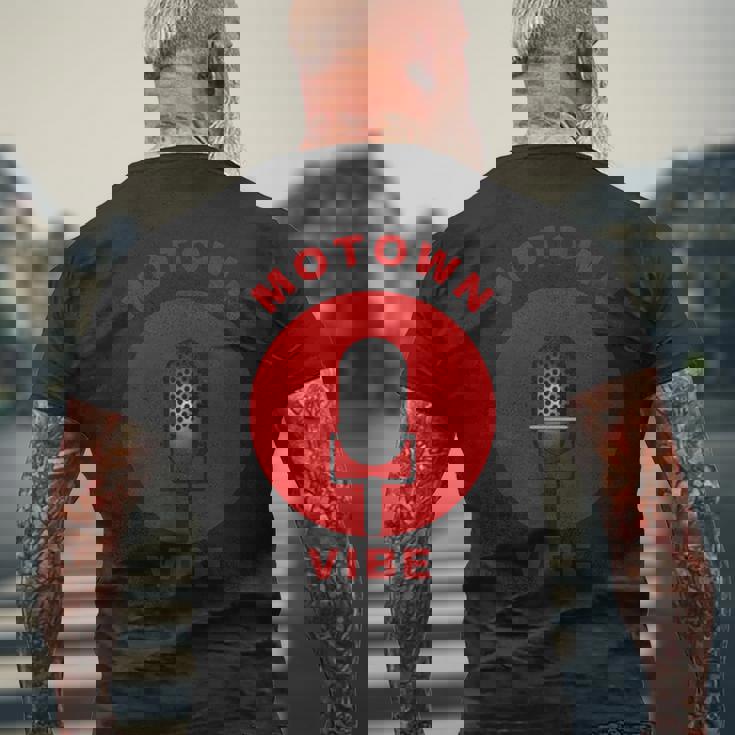 モータウン マイク バイブ ミュージック メンズTシャツ バックプリント 高齢者への贈り物