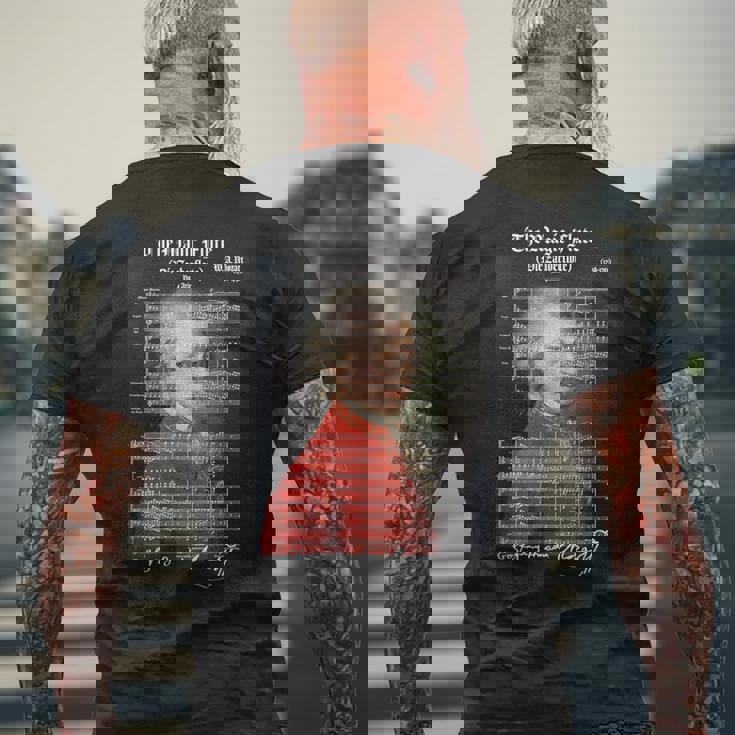 モーツァルトラバーズマジックフルートアリア4デザイン メンズTシャツ バックプリント 高齢者への贈り物