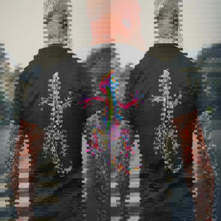 ヤモリ モチーフ トカゲ 爬虫類 ヤモリ トカゲ イグアナ ヤモリ メンズTシャツ バックプリント 高齢者への贈り物