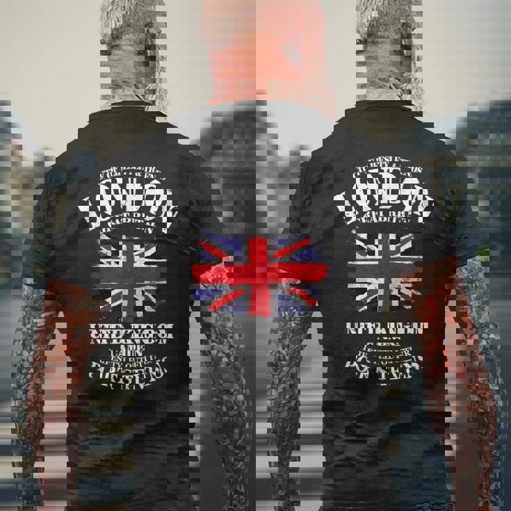ユニオンジャック イギリス国旗 イギリス国旗 ロンドン メンズTシャツ バックプリント 高齢者への贈り物