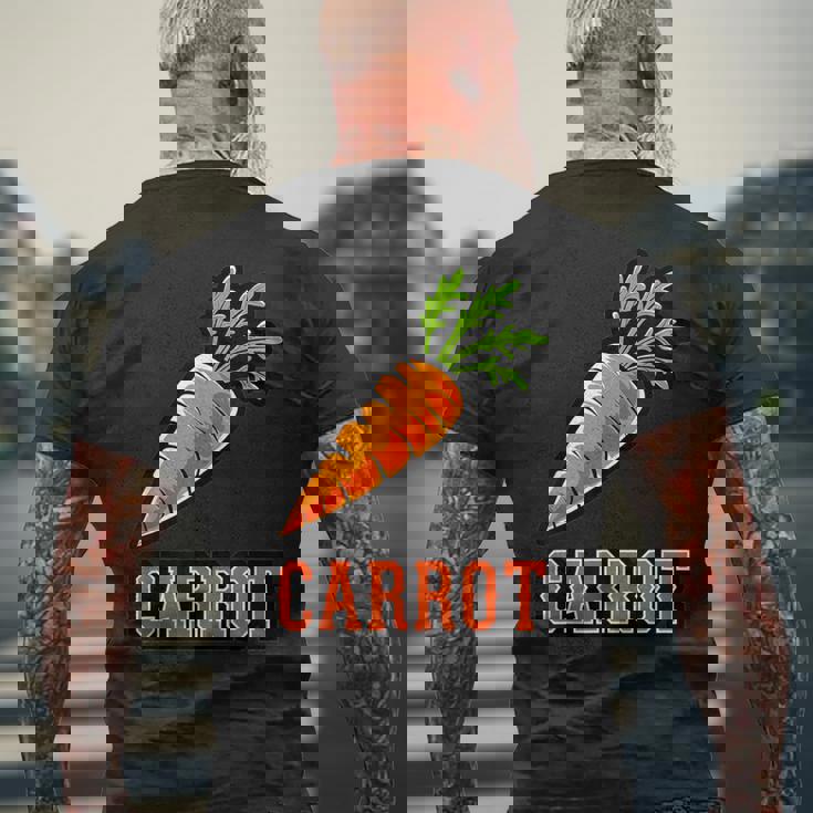 ユニークで楽しいニンジンデザインのグラフィック。 メンズTシャツ バックプリント 高齢者への贈り物