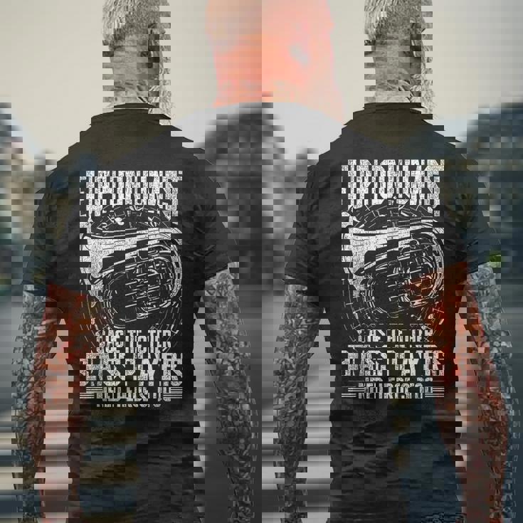 ユーフォニアム奏者 ユーフォニアム奏者 メンズTシャツ バックプリント 高齢者への贈り物