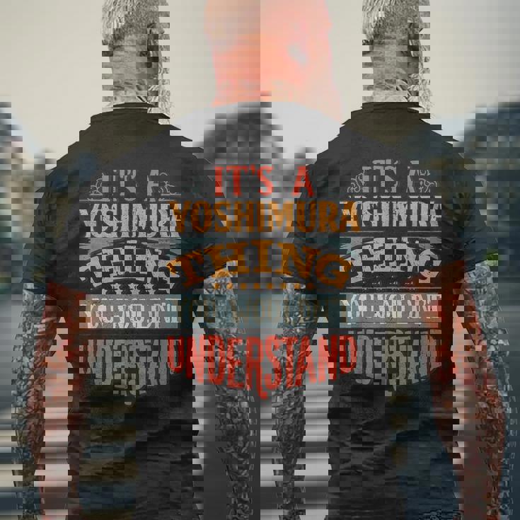 ヨシムラ 名前 メンズTシャツ バックプリント 高齢者への贈り物