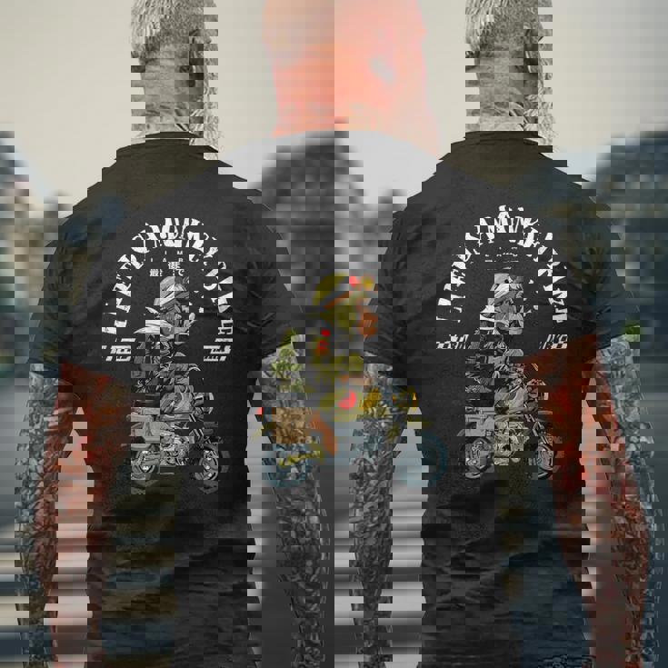 ライフ・イズ・ア・モンキーバイクジャパン メンズTシャツ バックプリント 高齢者への贈り物