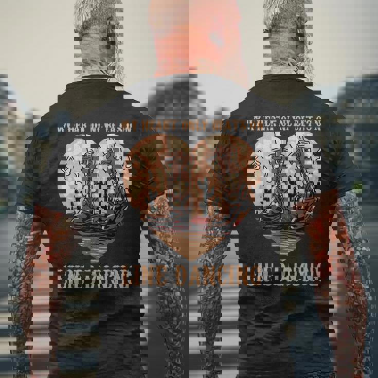 ラインダンス ウエスタンカントリー ラインダンス メンズTシャツ バックプリント 高齢者への贈り物