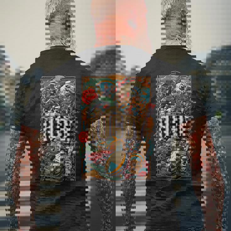 ラグビースピリットアーツ メンズTシャツ バックプリント 高齢者への贈り物