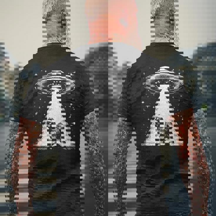 ラサ・アプソ・マム・ダッド・ドッグ-面白いエイリアンufo メンズTシャツ バックプリント 高齢者への贈り物