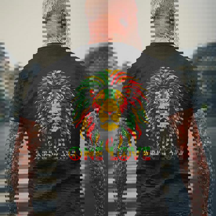 ラスタ レゲエ ライオン ジャマイカ ルーツ ユダのライオン ラスタファリ メンズTシャツ バックプリント 高齢者への贈り物