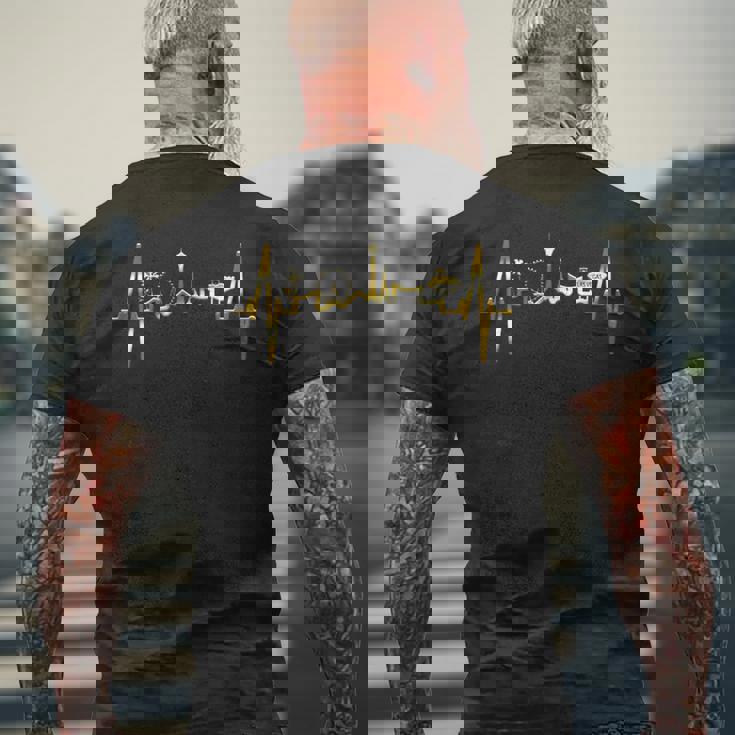 ラスベガスのスカイライン鼓動米国ネバダ州シンシティlasegas メンズTシャツ バックプリント 高齢者への贈り物