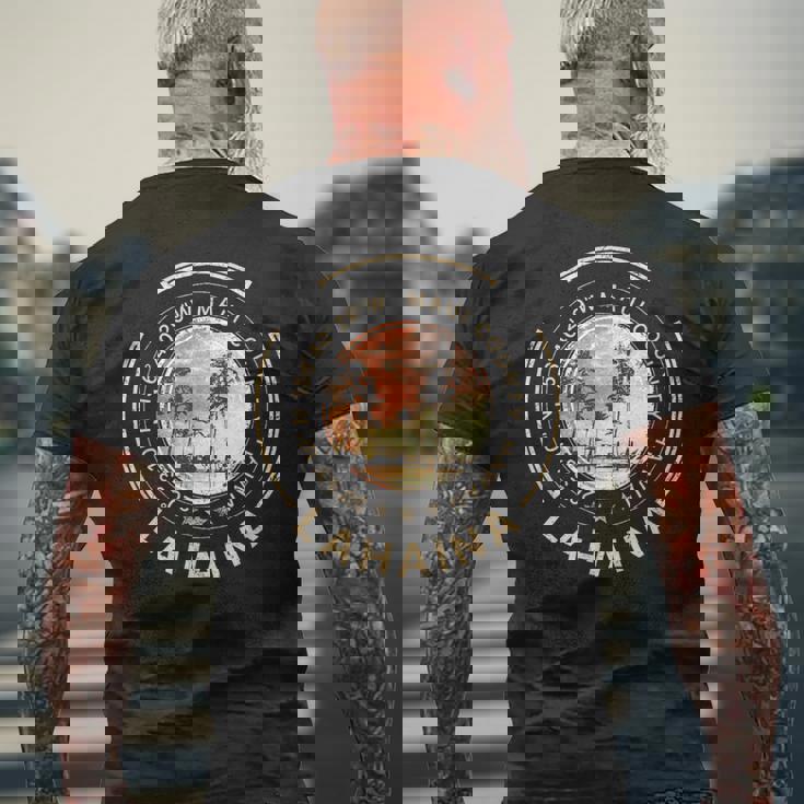 ラハイナ ハワイ マウイ ハワイアン メンズTシャツ バックプリント 高齢者への贈り物