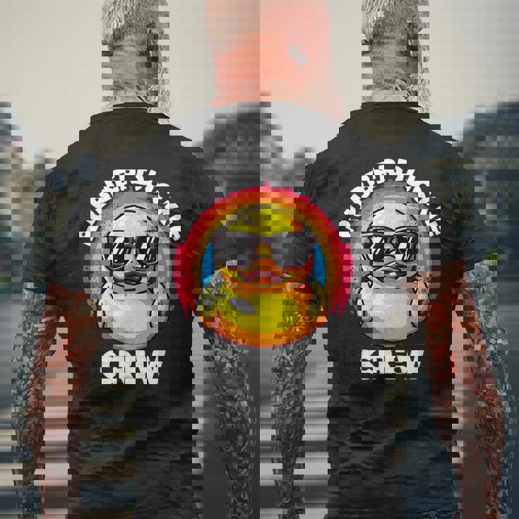 ラバーダッキークルーアイラブダックスラバーズファニーラバーダック メンズTシャツ バックプリント 高齢者への贈り物