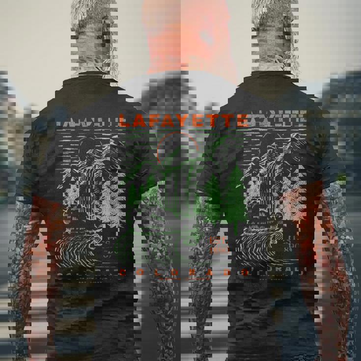 ラファイエット コロラド クール 旅行 お土産 素朴なラファイエット メンズTシャツ バックプリント 高齢者への贈り物