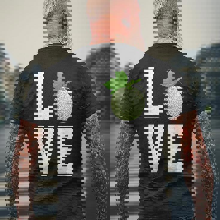 ラブカンタロープ メロン アウトフィット マスクメロン メンズTシャツ バックプリント 高齢者への贈り物